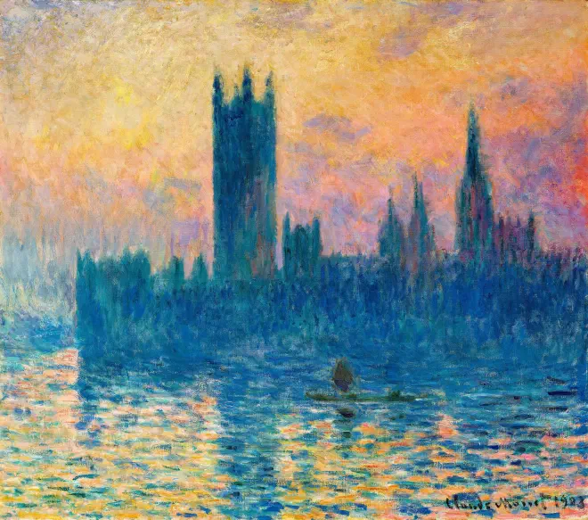 The Houses of Parliament, Sunset by Claude Monet
